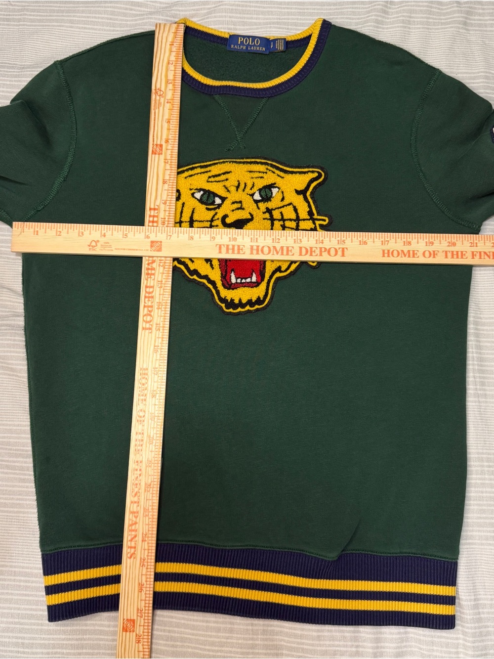 Polo Ralph Lauren Tiger Patch RL67 Sweatshirt Crewneck Varsity Football P Wing - Picture 6 of 6